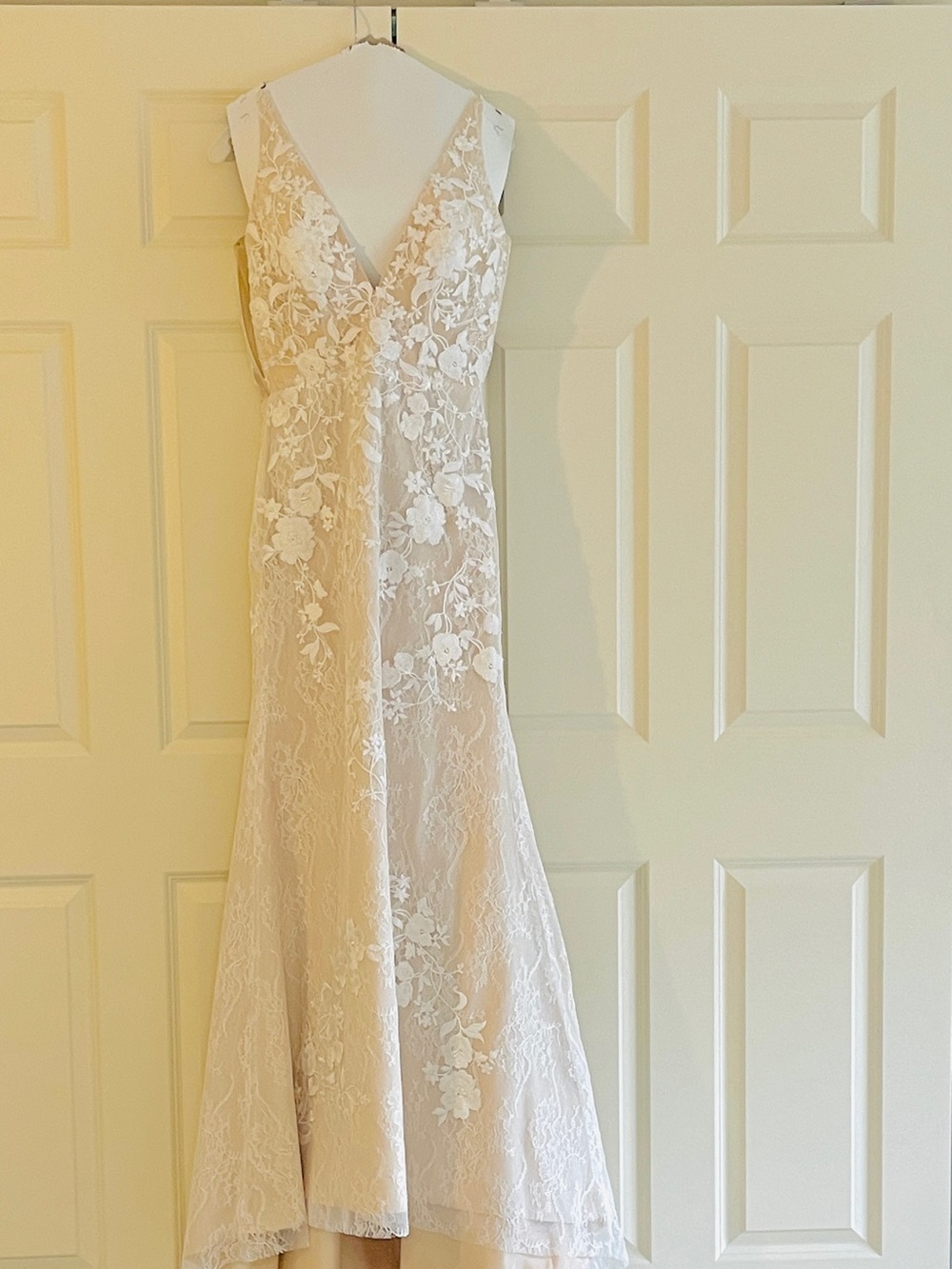 NWT Ti Adora Allison Webb Devaney 10 Ivory Sleeveless Lined Lace Wedding Dress